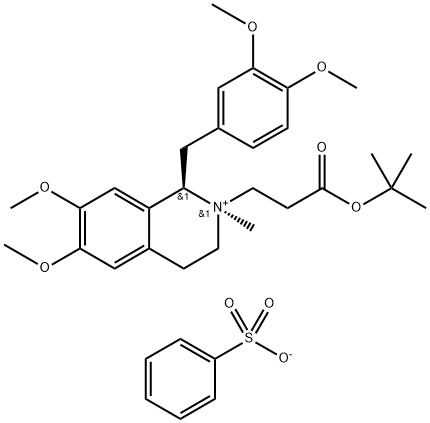 (1R,2R)-1-[(3,4-dimetoxifenil)metil]-2-[3-(tert-butoxi)-3-oxopropil]-1,2,3,4-tetrahidro-6,7-dimetoxi -2-metilisoquinolinium bentzenesulfonate
