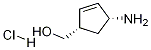 (1S,4R)-(4-Aminocyclopent-2-enil)metanol klorhidratoa
