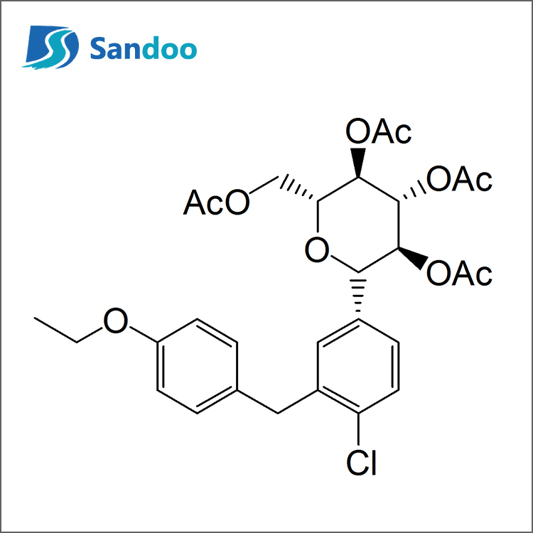 (2R,3R,4R,5S,6S)-2-(Azetoximetil)-6-(4-kloro-3-(4-etoxibenzil)fenil)tetrahidro-2H-pirano-3,4,5-triil triazetatoa
