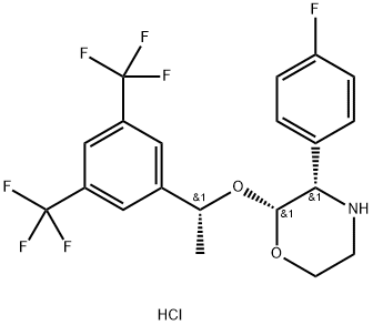 (2R,3S)-2-[(1R)-1-[3,5-Bis(trifluorometil)fenil]etoxi]-3-(4-fluorofenil)morfolina klorhidrato