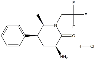 (3S,5S,6R)-3-amino-6-metil-5-fenil-1-(2,2,2-trifluoroetil)piperidin-2-ona klorhidrato