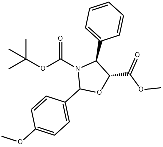 (4S,5R)-3-tert-butoxicarbono-2-(4-anisy)-4-fenil-5-oxazolidinkarboxilatoa