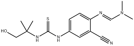 (E)-N'-(2-ziano-4-(3-(1-hidroxi-2-metilpropan-2-il)tioureido)fenil)-N,N-dimetilformimidamida