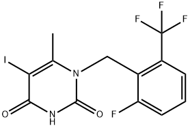 1-[2-fluoro-6-(trifluorometil)benzil]-5-iodo-6-metilpirimidin-2,4(1H,3H)-diona