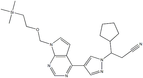 1H-Pirazol-1-propanenitrilo, β-ziklopentil-4-[7-[[2-(trimetilsilil)etoxi]metil]-7H-pirrolo[2,3-d]piriMidin-4-il]-