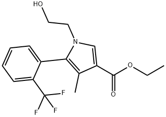 azido 1H-pirrol-3-karboxilikoa, 1-(2-hidroxietil)-4-metil-5-[2-(trifluorometil)fenil]-, ester etilikoa
