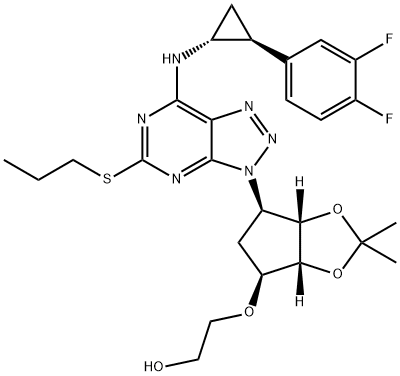 2-[[(3aR,4S,6R,6aS)-6-[7-[[(1R,2S)-2-(3,4-difluorofenil)ziklopropil]aMino]-5-(propiltio)-3H