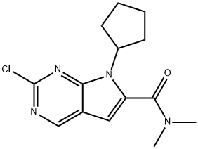 2-Kloro-7-ziklopentil-N,N-dimetil-H-pirrolo[2,3-d]pirimidin-6-karboxamida