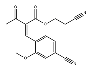 2-zianoetil 2-(4-ziano-2-metoxibenzilideno)-3-oxobutanoatoa