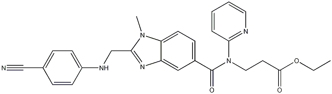 3-[[[2-[[(4-Zianofenil)amino]metil]-1-metil-1H-benzimidazol-5-il]karbonil]piridin-2-ilamino]propioniko azido etil ester