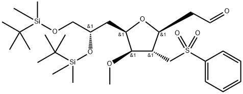 3,6-Anhidro-2,4,7-trideoxi-8,9-bis-O-[(1,1-dimetiletil)dimetilsilil]-5-O-metil-4-[(fenilsulfonil)metil]-D- glizero-D-gulo-nonosa