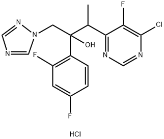 3-(6-Kloro-5-fluoropirimidin-4-il)-2-(2,4-difluorofenil)-1-(1H-1,2,4-triazol-1-il)butan-2-ol klorhidrato