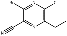 3-bromo-5-kloro-6-etilpirazina-2-karbonitriloa