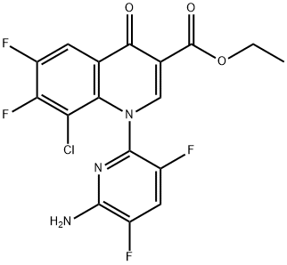 Azido 3-kinolinkarboxilikoa, 1-(6-amino-3,5-difluoro-2-piridinil)-8-kloro-6,7-difluoro-1,4-dihidro-4-oxo-, ester etilikoa