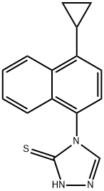 4-(4-ziklopropilnaftalen-1-il)-1H-1,2,4-triazol-5(4H)-tiona