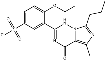 4-Etoxi-3-(5-metil-4-oxo-7-propil-3,4-dihidro-imidazo[5,1-f][1,2,4]-triazin-2-il) bentzeno-sulfonil Kloruroa