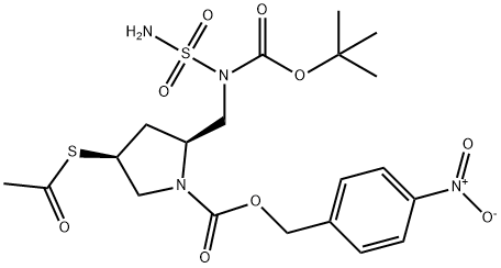 4-Nitrobenzil (2S,4S)-4-acetiltio-2-[[N-butoxicarbonil)amino]metil]pirrolidina-1-sulfamoil-N-(tert-karboxilatoa)