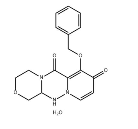 7-(bentziloxi)-3,4,12,12a-tetrahidro-1H-[1,4]oxazino[3,4-c]pirido[2,1-f][1,2,4]triazine-6, 8-dio ne, hemihidratoa