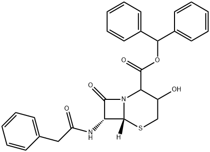 benzhidril (6R,7R)-3-hidroxi-8-oxo-7-(2-fenilazetamido)-5-tia-1-azabiziklo [4.2.0] oktano-2-karboxilatoa