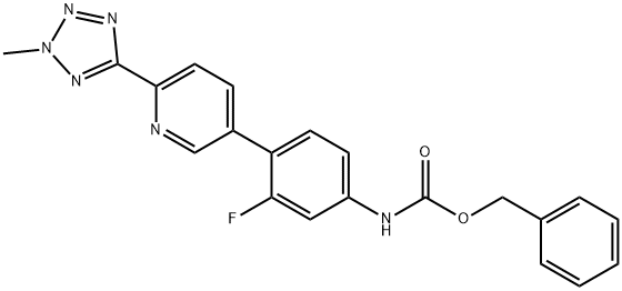 Azido carbamikoa, N-[3-fluoro-4-[6-(2-Metil-2H-tetrazol-5-il)-3-piridinil]fenil]-, fenilmetil ester