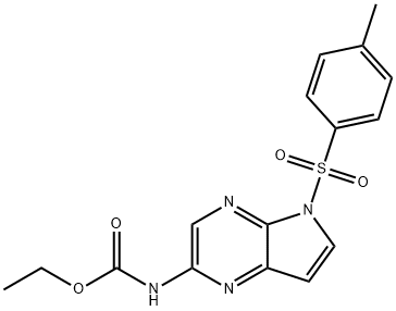 Azido karbonikoa, N-[5-[(4-metilfenil)sulfonil]-5H-pirrolo[2,3-b]pirazin-2-il]-, etil este
