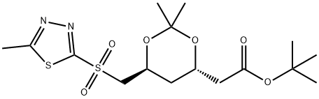 Azido D-eritro-hexonikoa, 2,4,6-trideoxi-3,5-O-(1-metiletilideno)-6-[(5-metil-1,3,4-tiadiazol-2-il)sulfonil]- , 1,1-dimetiletil ester