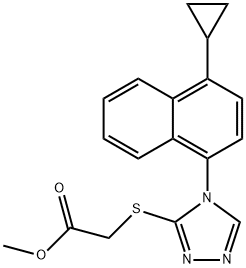Metil 2-((4-(4-ziklopropilnaftalen-1-il)-4H-1,2,4-triazol-3-il)tio)azetatoa