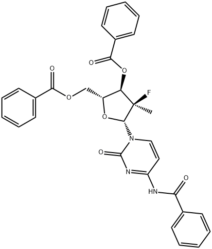 Metil-, 3',5'-dibenzoato, (2'R)zitidina, N-benzoil-2'-desoxi-2'-fluoro-2'-