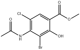 Metil 4-(acetylaMino)-3-broMo-5-kloro-2-hidroxibenzoatoa