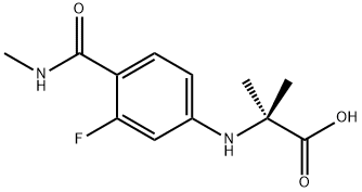 N-[3-fluoro-4-[(metilamino)karbonil]fenil]-2-metilalanina