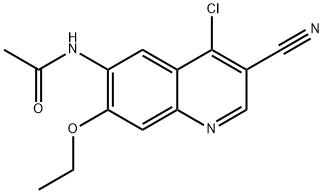 n-(4-kloro-3-ziano-7-etoxi-6-quinolinil) azetamida