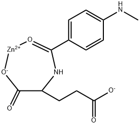 N-[4-(metilamino)benzoil]-L-glutamiko azido zink gatza