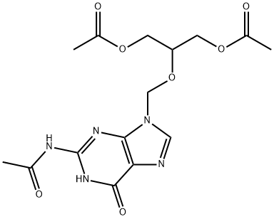 N-[9-[[2-(Azetiloxi)-1-[(acetiloxi)metil]etoxi]metil]-6,9-dihidro-6-oxo-1H-purin-2-il] azetamida