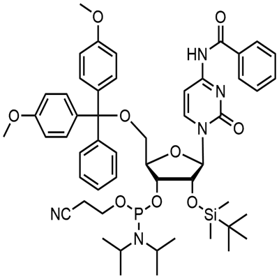 N-blokeatua-5'-O-DMT-2'-O-TBDMS CED zitidina fosforamidita