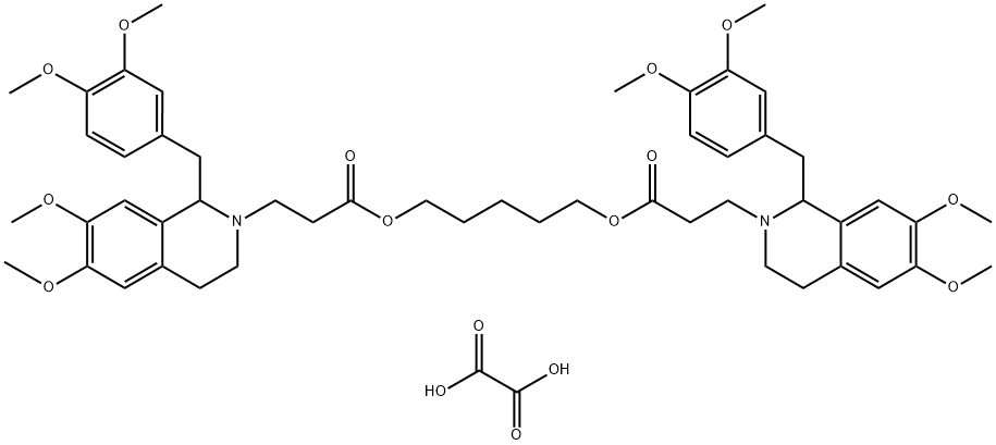 pentametileno bis[1-(3,4-dimetoxibenzil)-3,4-dihidro-6,7-dimetoxi-1H-isoquinoline-2-propionato], dioxalatoa