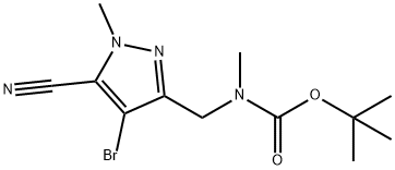 tert-butil ((4-bromo-5-ziano-1-metil-1H-pirazol-3-il)metil)(metil)karbamatoa