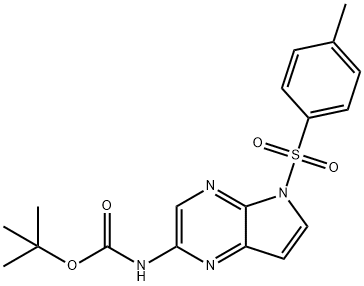 tert-butil 5-tosil-5H-pirrolo [2,3-b]pirazin-2-ilkarbamatoa